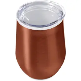Serendipio Vogue Madison Stainless Steel & Plastic Double-Wall Tumbler Burnt Orange Top
